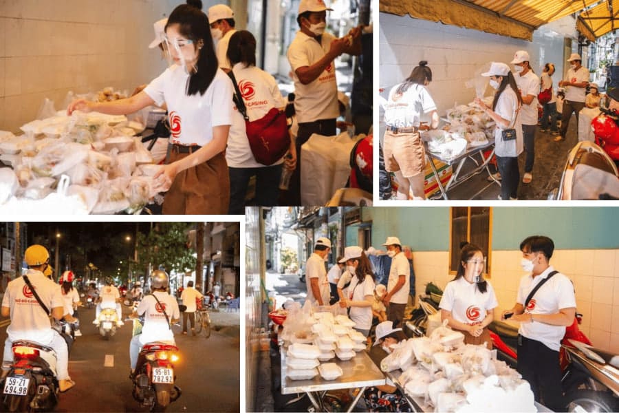 hành trình trao những phần cơm đầy ắp tình thương