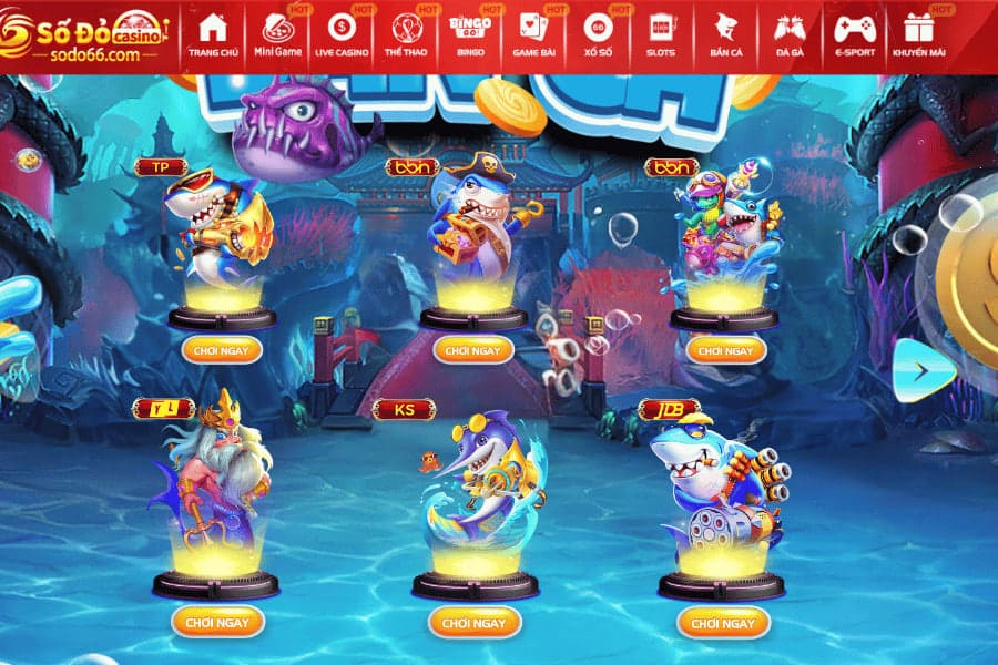 sảnh bắn cá tại sodo casino