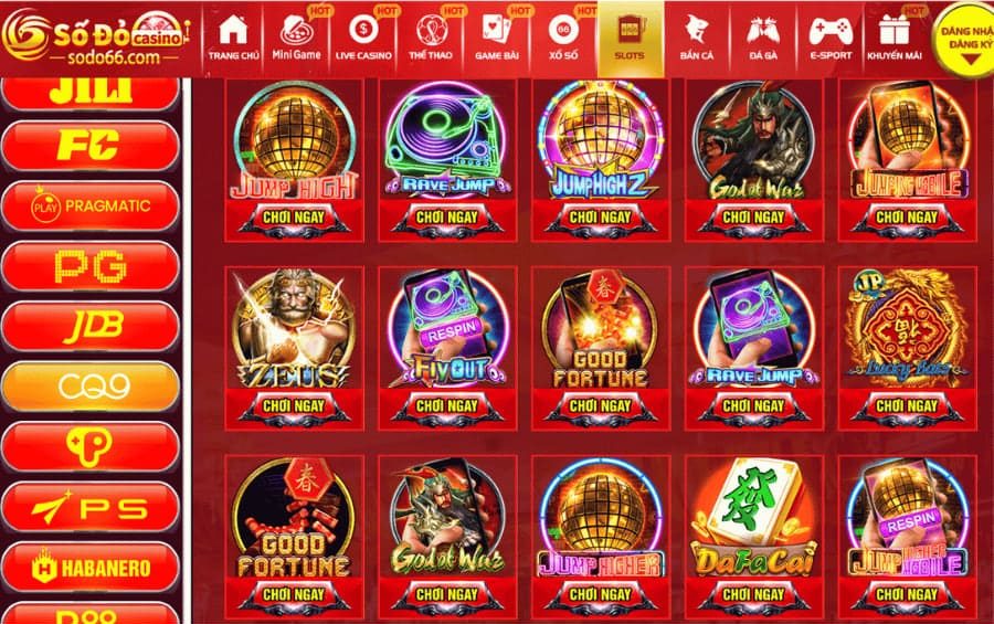 sảnh cq9 slot